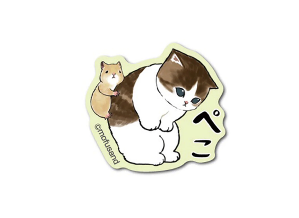 Mofusand Guinea Piggy Back Sticker Small