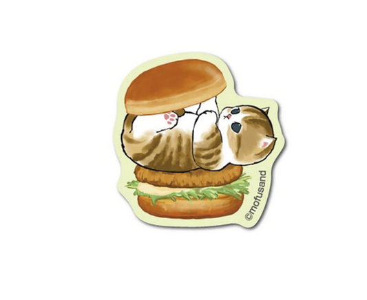 Mofusand Hamburger Sticker Small