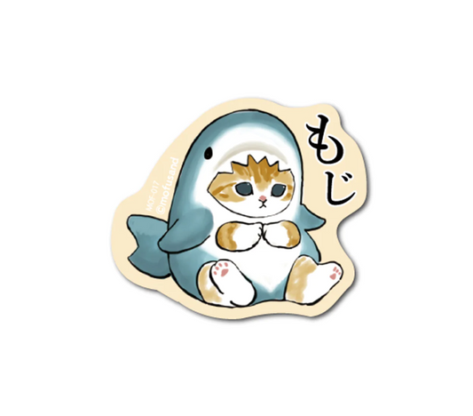 Mofusand Shark Costume Sticker Small