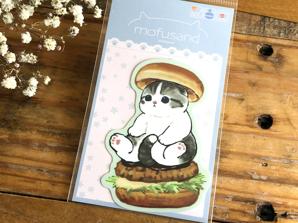 Mofusand Hamburger Sticker