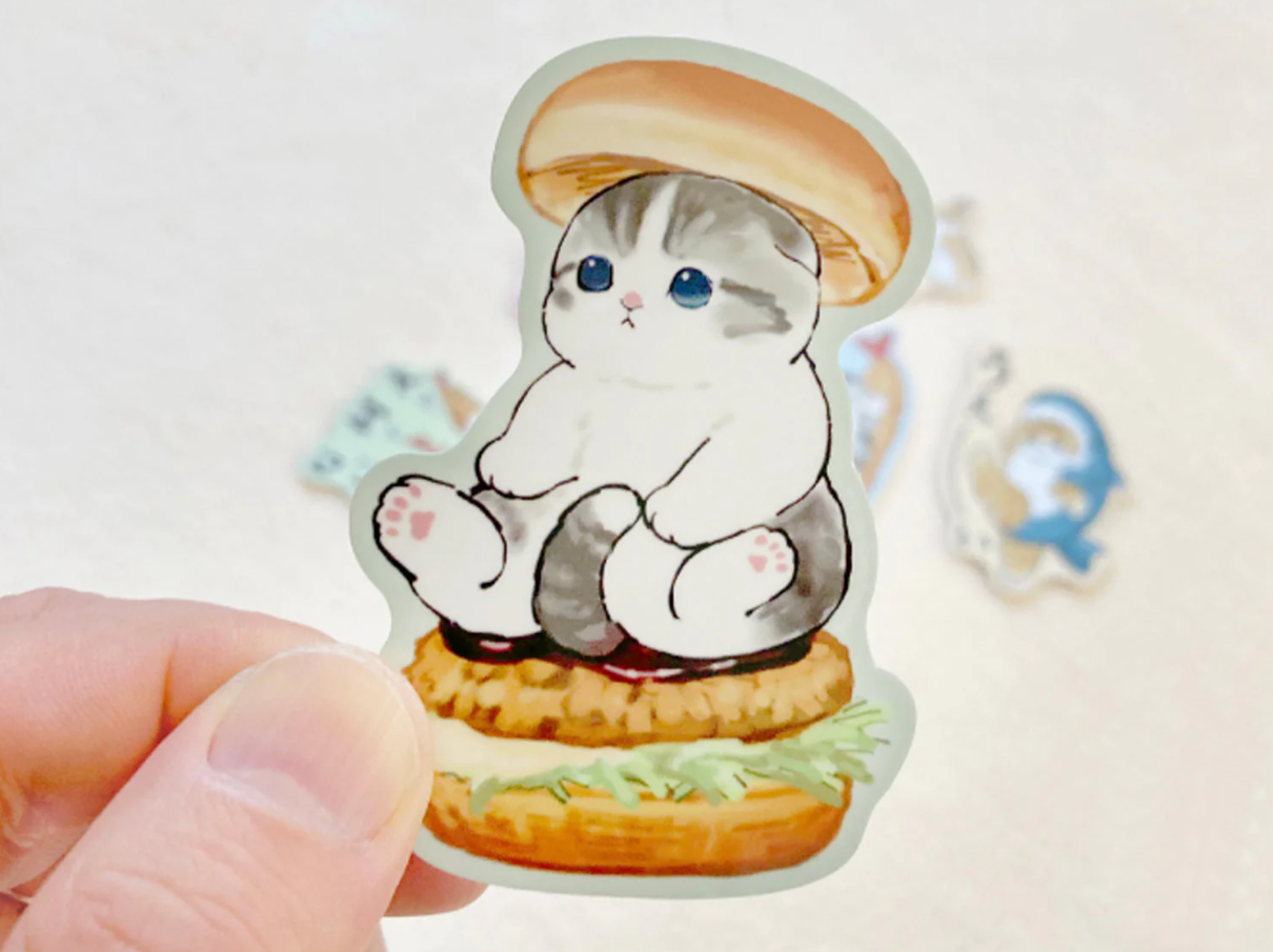 Mofusand Hamburger Sticker
